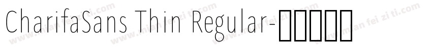 CharifaSans Thin Regular字体转换
